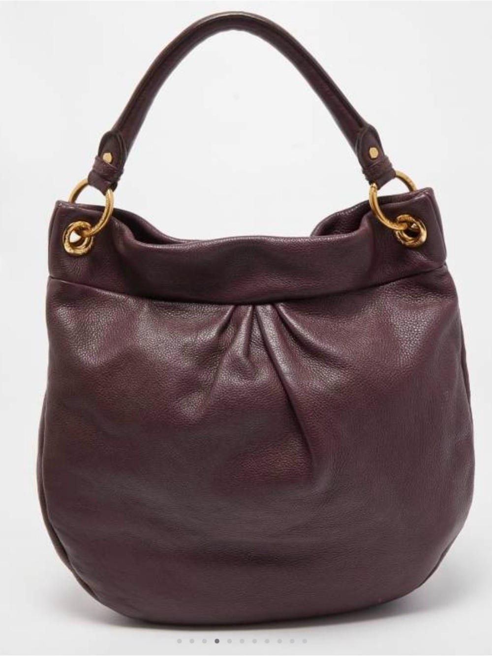 Marc by Marc Jacobs Plum Leather Hobo with Gold Hardware - Picture 4 of 6